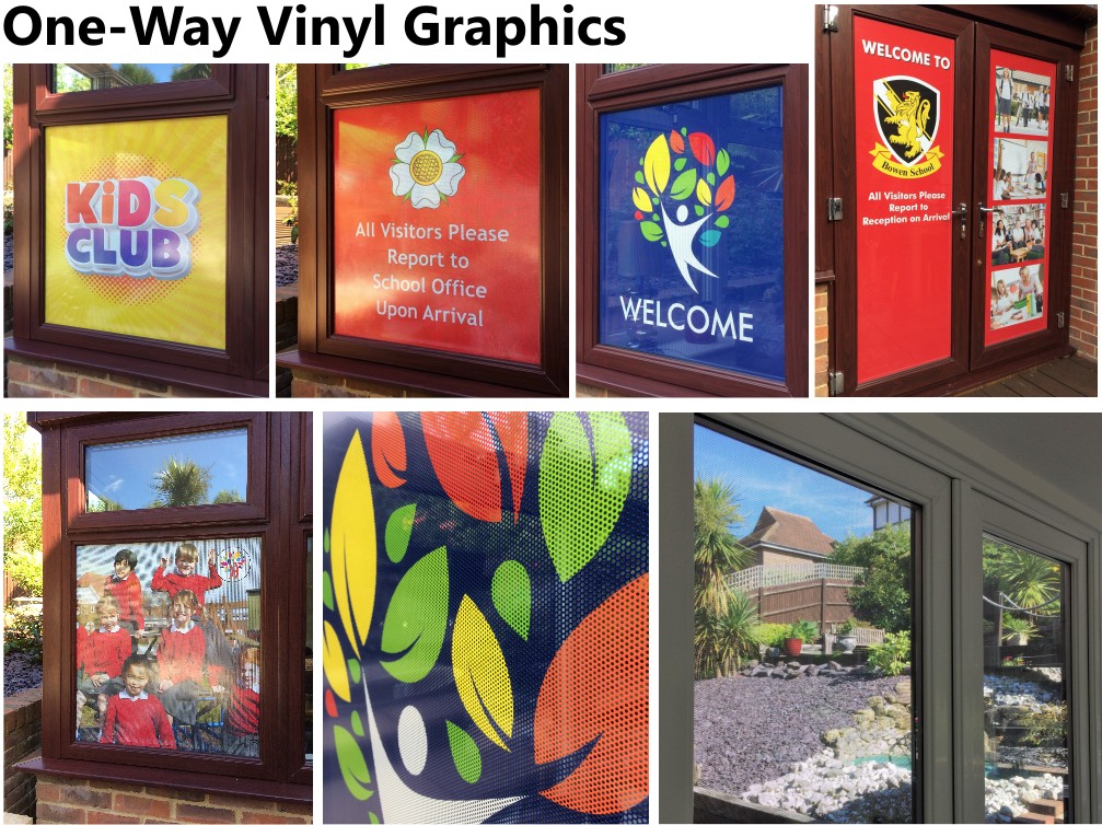 One Way Printed Vinyl Graphics for Schools